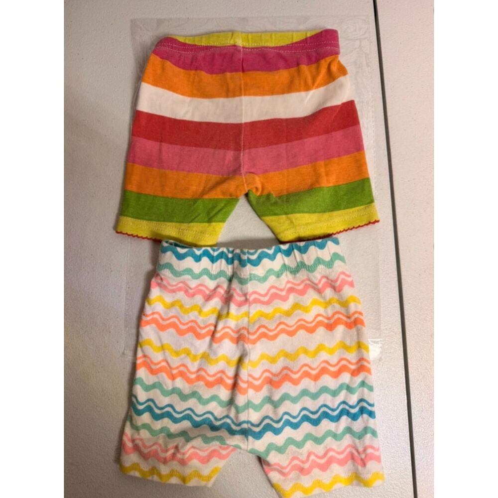 Carter’s & Wonder Kids 2Pc Colorful Bike Shorts Baby Girls 12M 5053
